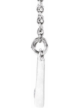 14K White Gold .03 CTW Natural Diamond V 18