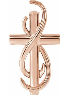 14K White Gold Cross Pendant