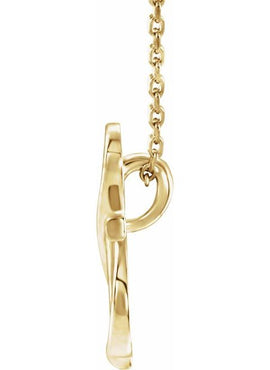 14K White Gold Cross Pendant