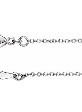 Platinum 1.2 mm Cable Chain by the Inch