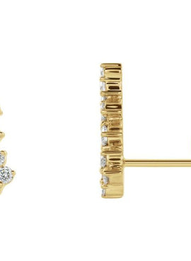 14K White Gold 1/3 CTW Natural Diamond Ear Climbers