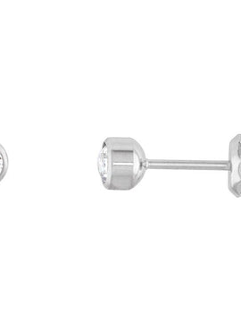 Titanium Imitation White Cubic Zirconia Inverness® Piercing Earrings