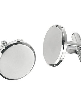 Stainless Steel 13 mm Engravable Cuff Links