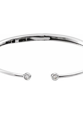 14K Yellow Gold 1/6 CTW Natural Diamond Hinged Cuff 7