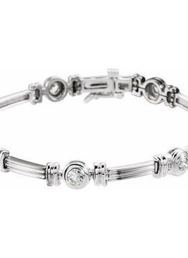 14K White Gold 1 CTW Natural Diamond 7 1/4