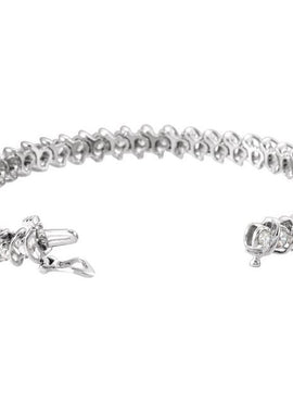 14K White Gold 3 1/3 CTW Natural Diamond Line 7