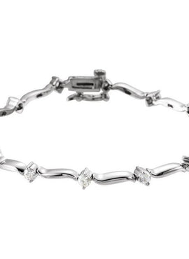 14K White Gold 1 CTW Natural Diamond 7 1/4