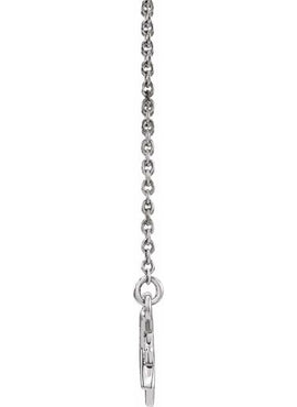 14K White Gold .04 CTW Natural Diamond Star 16-18