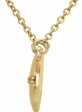 14K Yellow Gold .025 CTW Natural Diamond Circle 16