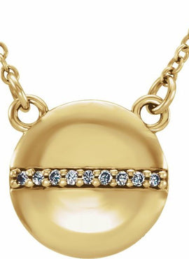 14K Yellow Gold .025 CTW Natural Diamond Circle 16