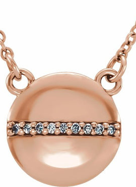 14K Yellow Gold .025 CTW Natural Diamond Circle 16