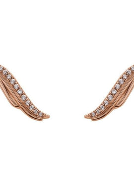 14K White Gold .06 CTW Natural Diamond Ear Climbers