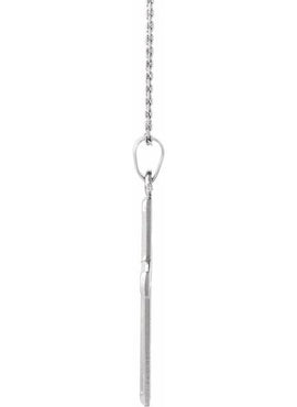 14K White Gold Cross 18