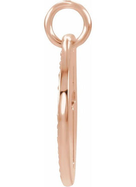 14K White Gold .08 CTW Natural Diamond Pierced Cross Pendant