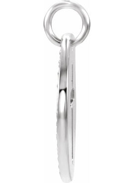 14K White Gold .08 CTW Natural Diamond Pierced Cross Pendant