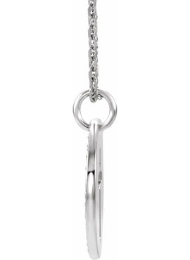 14K White Gold .08 CTW Natural Diamond Pierced Cross Pendant