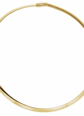 14K Yellow/White Gold 6 mm Reversible Omega 18