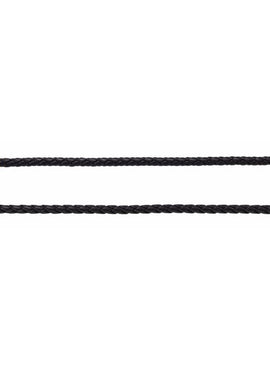 Black 5 mm Braided Leather 16