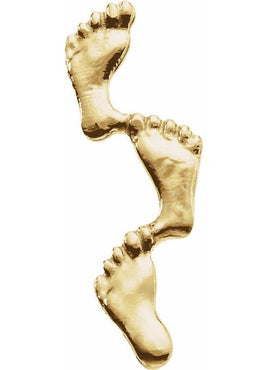 14K Yellow Gold Footprints Lapel Pin