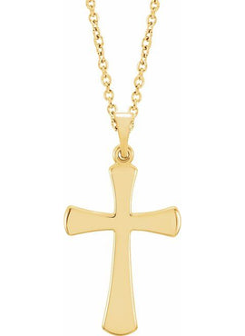 14K Rose Gold Cross Pendant