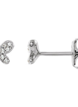 14K Yellow Gold .04 CTW Natural Diamond Butterfly Earrings