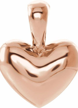 14K White Gold Youth Heart Pendant