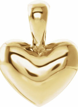 14K White Gold Youth Heart Pendant