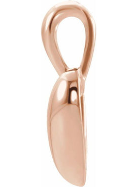 14K White Gold Youth Heart Pendant