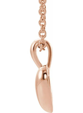 14K White Gold Youth Heart Pendant