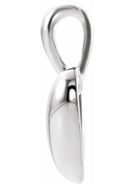 14K White Gold Youth Heart Pendant