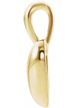 14K White Gold Youth Heart Pendant