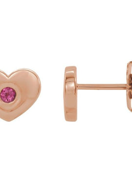 14K White Gold .06 CTW Natural Diamond Heart Earrings