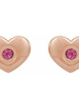14K White Gold .06 CTW Natural Diamond Heart Earrings