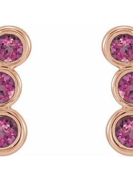 14K White Gold Natural Blue Sapphire Ear Climbers