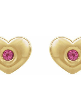 14K White Gold .06 CTW Natural Diamond Heart Earrings