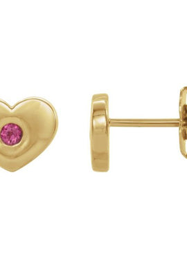 14K White Gold .06 CTW Natural Diamond Heart Earrings