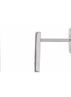 14K White Gold .06 CTW Natural Diamond Bar Earrings