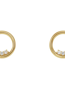 14K White Gold 1/6 CTW Natural Diamond Circle Earrings