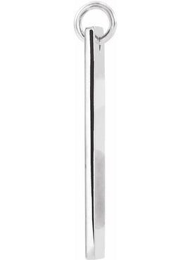 14K White Gold .03 CTW Natural Diamond Bar Cross Pendant