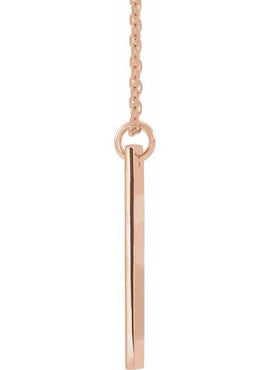 14K White Gold .03 CTW Natural Diamond Bar Cross Pendant
