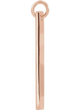 14K White Gold .03 CTW Natural Diamond Bar Cross Pendant