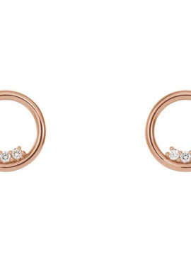 14K White Gold 1/6 CTW Natural Diamond Circle Earrings