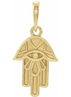 14K Yellow Gold Hamsa 16-18