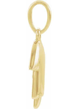 14K Yellow Gold Hamsa 16-18