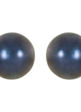 14K Yellow Gold 7 mm Cultured Black Akoya Pearl Earrings