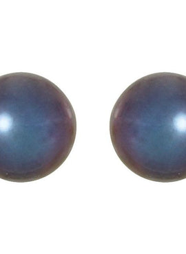 14K Yellow Gold Panache® Cultured Black Freshwater Pearl Stud Earrings