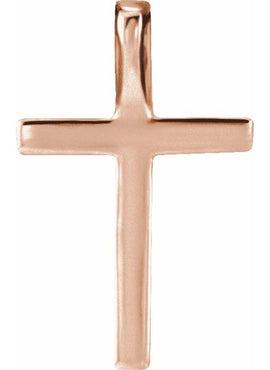 14K White Gold Natural Emerald Petite Cross 16