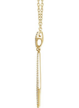 14K White Gold 1/4 CTW Natural Diamond Pendant
