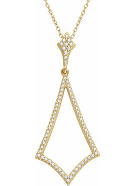 14K White Gold 1/4 CTW Natural Diamond Pendant