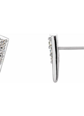 14K White Gold 1/6 CTW Natural Diamond Geometric Earrings